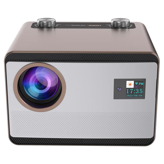 Cheerlux C58A1 Android Version 1920x1080P 650ANSI Smart Projector, UK Plug, with Front Display(Tarnish) - Mini Projector by Cheerlux | Online Shopping UK | buy2fix