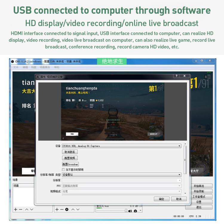 U2 4K 30Hz HDMI to Type-C HD Video Capture Card with Microphone Mixer - Video Capture Solutions by buy2fix | Online Shopping UK | buy2fix