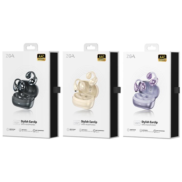 ZGA GS21 Ear Clip Wireless Bluetooth Earphones(Black) - Bluetooth Earphone by ZGA | Online Shopping UK | buy2fix