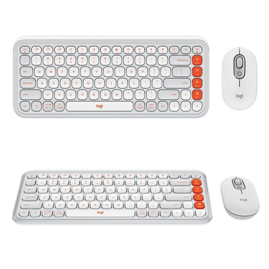 Logitech POP ICON COMBO Wireless Bluetooth Keyboard and Mouse Set(White) - Wireless Keyboard by Logitech | Online Shopping UK | buy2fix
