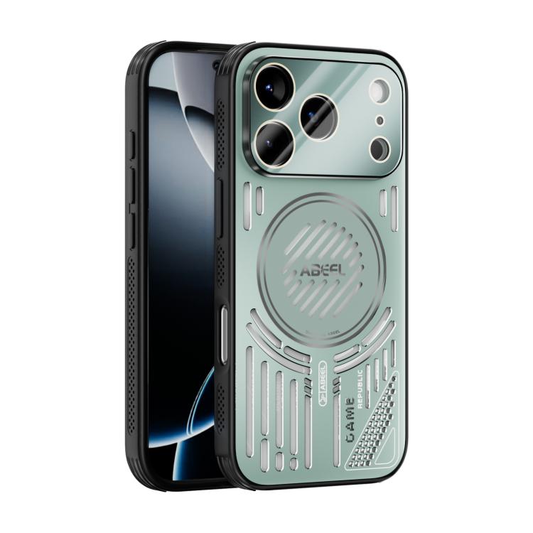 For iPhone 17 Pro ABEEL Ice Fox Series Magsafe Heat Sink Cooling Phone Case(Light Green) - iPhone 17 Pro Cases by buy2fix | Online Shopping UK | buy2fix