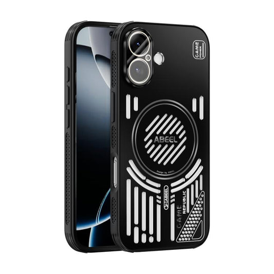 For iPhone 17 ABEEL Ice Fox Series Magsafe Heat Sink Cooling Phone Case(Black) - iPhone 17 Cases by buy2fix | Online Shopping UK | buy2fix