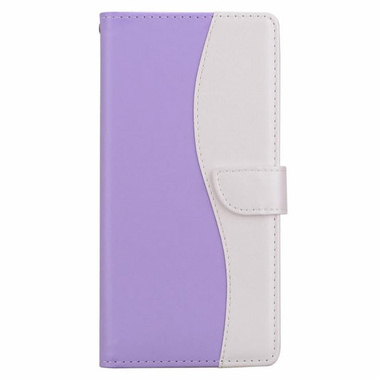 For iPhone Air Embossed Two-Color Leather Phone Case(Purple White) - iPhone Air Cases by buy2fix | Online Shopping UK | buy2fix
