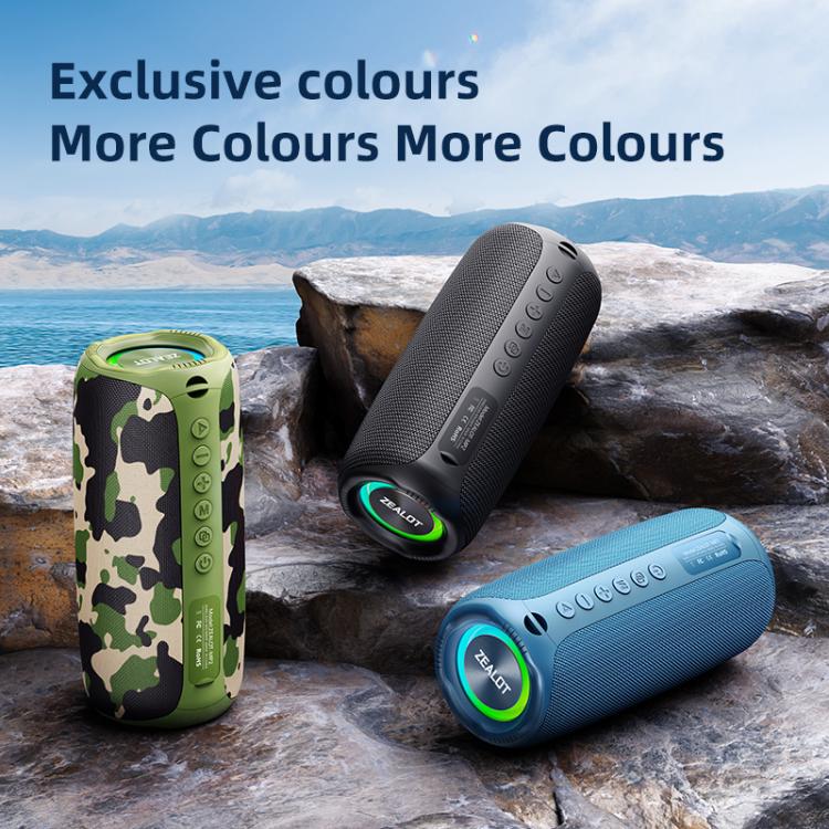 Zealot MP2 20W Portable Outdoor RGB Bluetooth Speaker(Blue) - Desktop Speaker by ZEALOT | Online Shopping UK | buy2fix