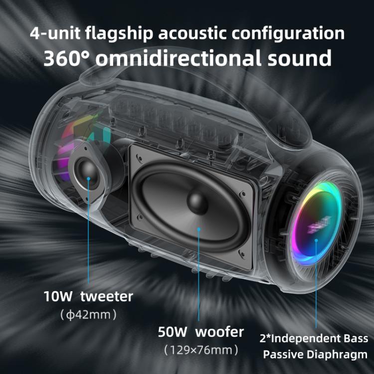 Zealot P12 60W Portable Handheld Outdoor RGB Bluetooth Speaker(Blue) - Desktop Speaker by ZEALOT | Online Shopping UK | buy2fix