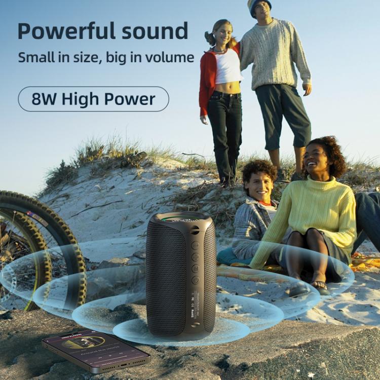 Zealot M2 8W Portable Outdoor RGB Bluetooth Speaker, Type:with 1pc Microphone(Black) - Desktop Speaker by ZEALOT | Online Shopping UK | buy2fix