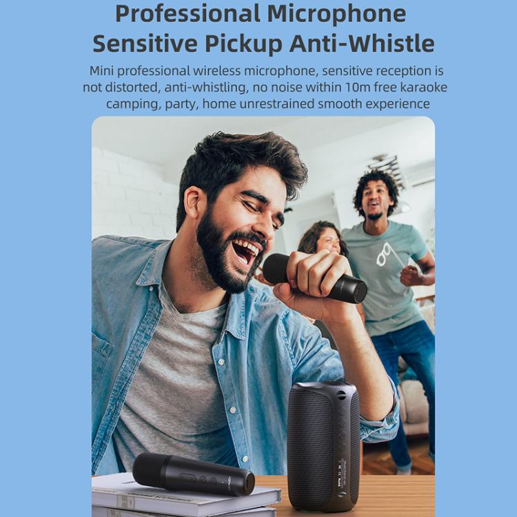 Zealot M2 8W Portable Outdoor RGB Bluetooth Speaker, Type:with 1pc Microphone(Black) - Desktop Speaker by ZEALOT | Online Shopping UK | buy2fix