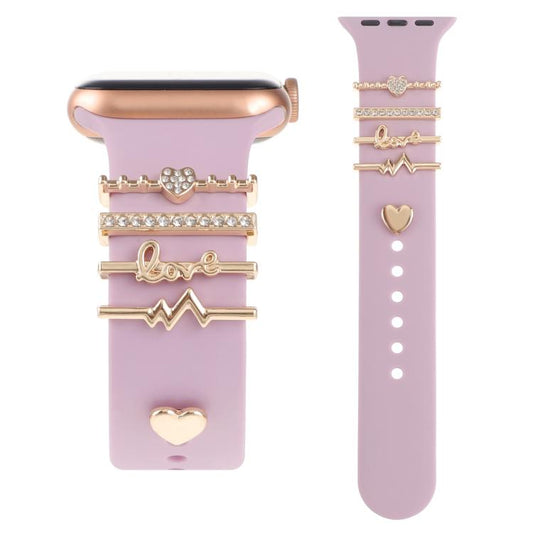 Smart Watch Band Decorative Ring Metal Accessories(Heartbeat) - Watch Decorations by buy2fix | Online Shopping UK | buy2fix