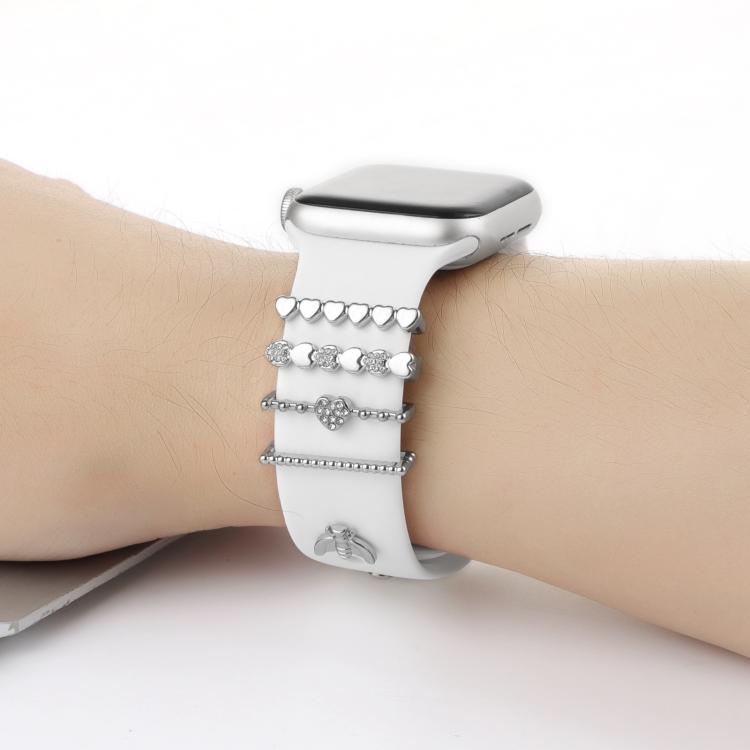 Smart Watch Band Decorative Ring Metal Accessories(Silver Cicada) - Watch Decorations by buy2fix | Online Shopping UK | buy2fix