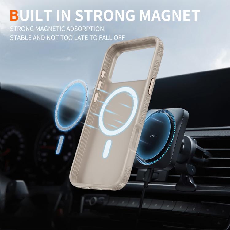 For iPhone 17 Pro Imitation Original Magsafe PC Hybrid TPU Phone Case(Beige Grey) - iPhone 17 Pro Cases by buy2fix | Online Shopping UK | buy2fix