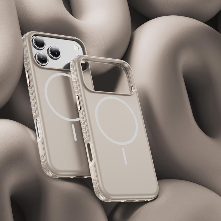 For iPhone 17 Pro Imitation Original Magsafe PC Hybrid TPU Phone Case(Beige Grey) - iPhone 17 Pro Cases by buy2fix | Online Shopping UK | buy2fix