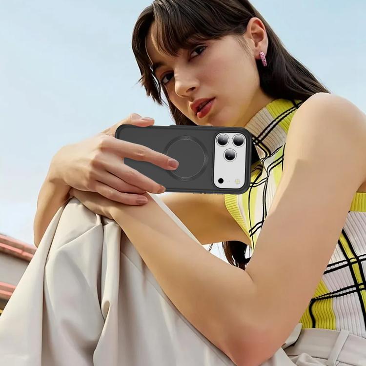 For iPhone 17 Pro Max Imitation Original CD Texture Magsafe PC Hybrid TPU Phone Case(Black) - iPhone 17 Pro Max Cases by buy2fix | Online Shopping UK | buy2fix