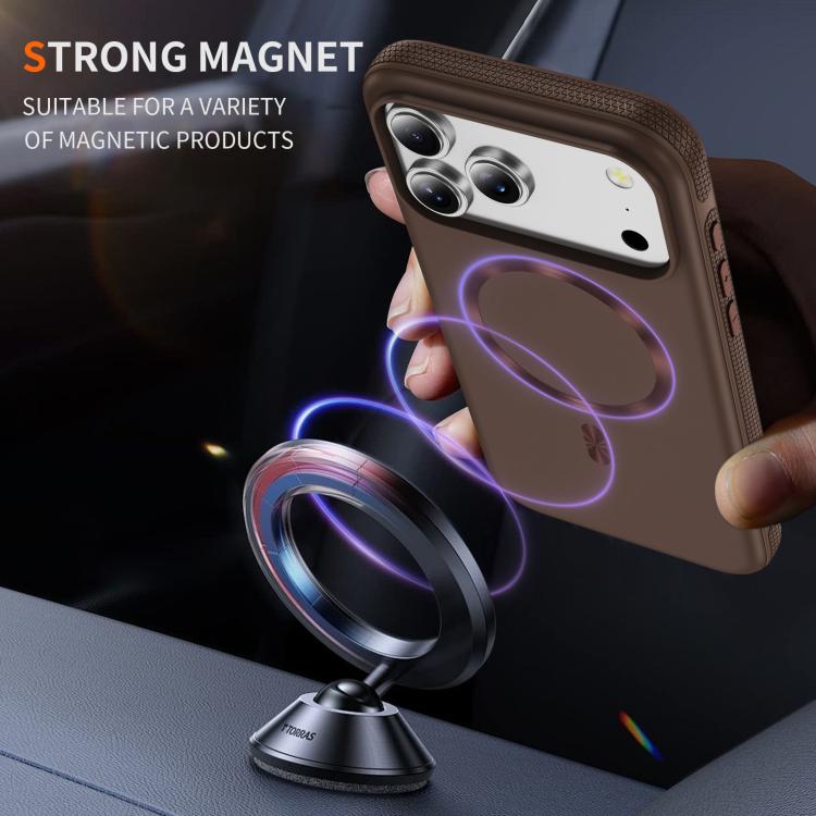 For iPhone 17 Pro Max Imitation Original CD Texture Magsafe PC Hybrid TPU Phone Case(Coffee) - iPhone 17 Pro Max Cases by buy2fix | Online Shopping UK | buy2fix