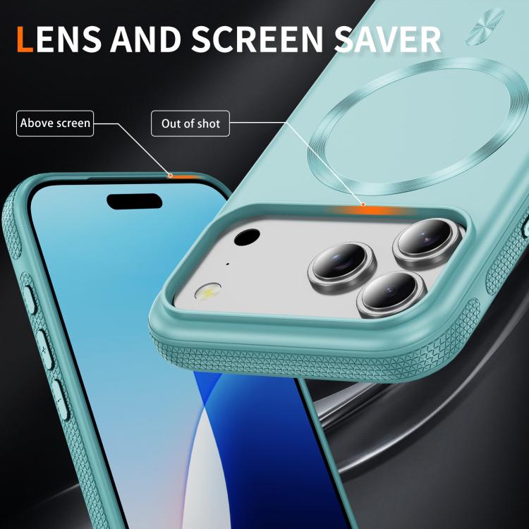 For iPhone 17 Pro Imitation Original CD Texture Magsafe PC Hybrid TPU Phone Case(Light Blue) - iPhone 17 Pro Cases by buy2fix | Online Shopping UK | buy2fix