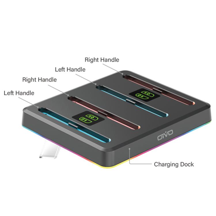 For Nintendo Switch 2 OIVO IV-SW224 Game Controller Magnetic Charging Stand(Black) - Charger & Power by OIVO | Online Shopping UK | buy2fix