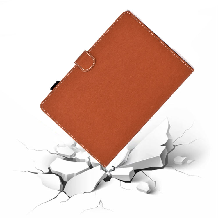 For iPad Air 2022 / 2020 10.9 Solid Color Magnetic Horizontal Flip Leather Case with Card Slots & Holder & Anti-skid Strip(Brown) - iPad Air (2022) / (2020) 10.9 Cases by buy2fix | Online Shopping UK | buy2fix