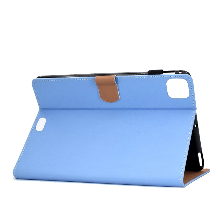 For iPad Air 2022 / 2020 10.9 Solid Color Magnetic Horizontal Flip Leather Case with Card Slots & Holder & Anti-skid Strip(Blue) - iPad Air (2022) / (2020) 10.9 Cases by buy2fix | Online Shopping UK | buy2fix