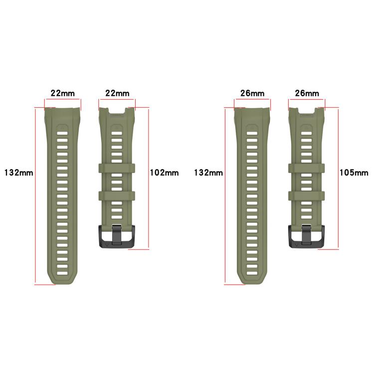 For Garmin Instinct 3 AMOLED 45mm / Solar 45mm xDfind Quick-release Silicone Watch Band(Jungle Green) - Watch Bands by xDfind | Online Shopping UK | buy2fix