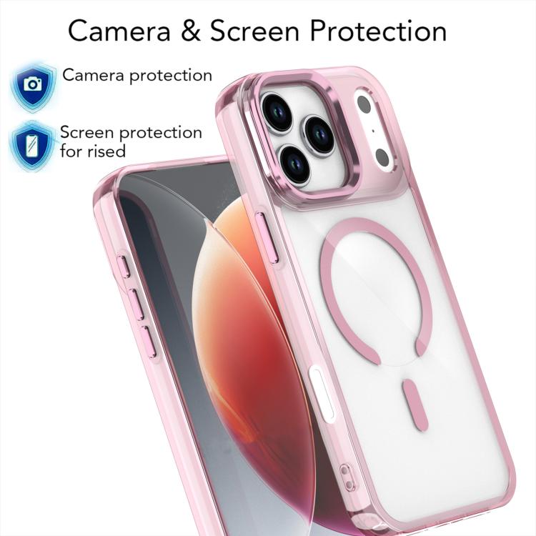 For iPhone 17 Pro Max MagSafe Magnetic Clear Phone Case(Pink) - iPhone 17 Pro Max Cases by buy2fix | Online Shopping UK | buy2fix