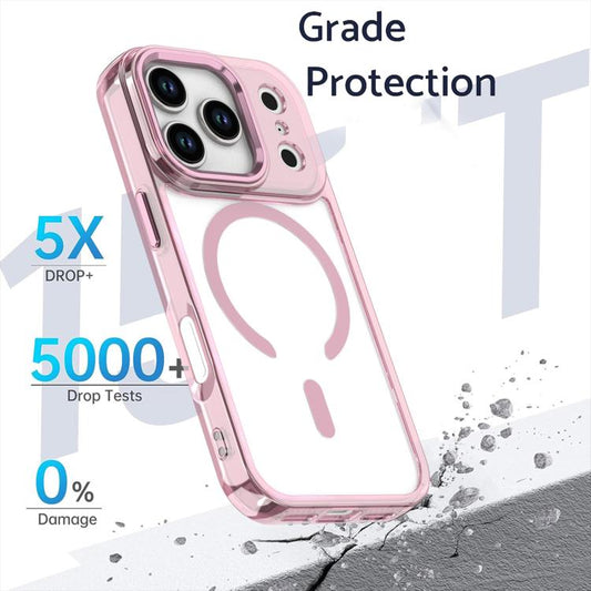 For iPhone 17 Pro MagSafe Magnetic Clear Phone Case(Pink) - iPhone 17 Pro Cases by buy2fix | Online Shopping UK | buy2fix