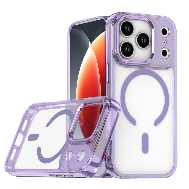 For iPhone 17 Pro MagSafe Magnetic Clear Phone Case(Purple) - iPhone 17 Pro Cases by buy2fix | Online Shopping UK | buy2fix