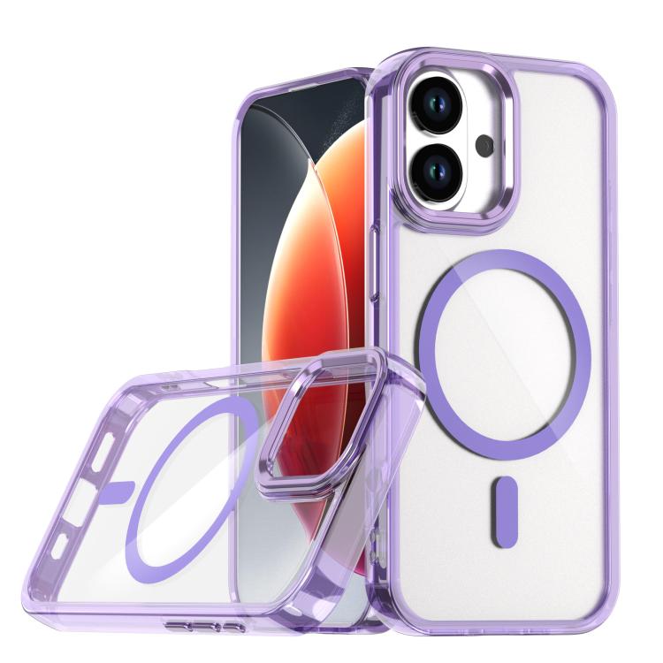 For iPhone 17 MagSafe Magnetic Clear Phone Case(Purple) - iPhone 17 Cases by buy2fix | Online Shopping UK | buy2fix
