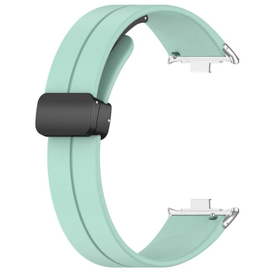 For Xiaomi Band 9 Pro/8 Pro/Redmi Watch 5/4 xDfind Flat Head Groove Folding Black Buckle Silicone Watch Band(Emerald Green) - Watch Bands by xDfind | Online Shopping UK | buy2fix