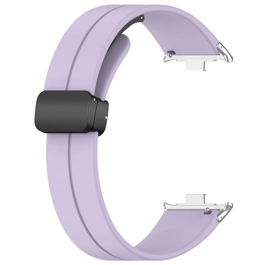 For Xiaomi Band 9 Pro/8 Pro/Redmi Watch 5/4 xDfind Flat Head Groove Folding Black Buckle Silicone Watch Band(Purple) - Watch Bands by xDfind | Online Shopping UK | buy2fix