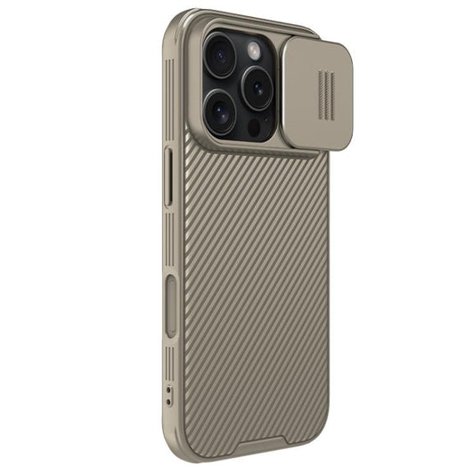 For iPhone 16 Pro NILLKIN CamShield Pro PC Phone Case(Gold) - iPhone 16 Pro Cases by NILLKIN | Online Shopping UK | buy2fix