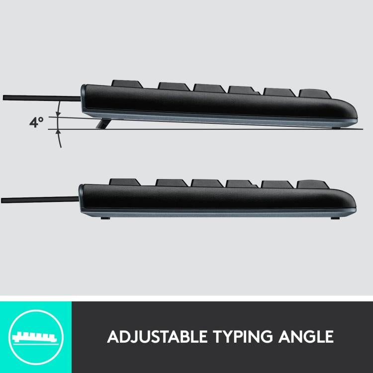 Logitech MK120 Wired Keyboard and Mouse Set(Black) - Wired Keyboard by Logitech | Online Shopping UK | buy2fix