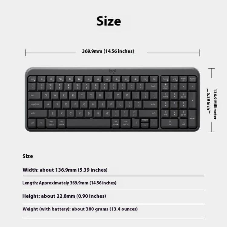 Logitech K251 Wireless Bluetooth Keyboard for Business Laptop Office use(White) - Wireless Keyboard by Logitech | Online Shopping UK | buy2fix
