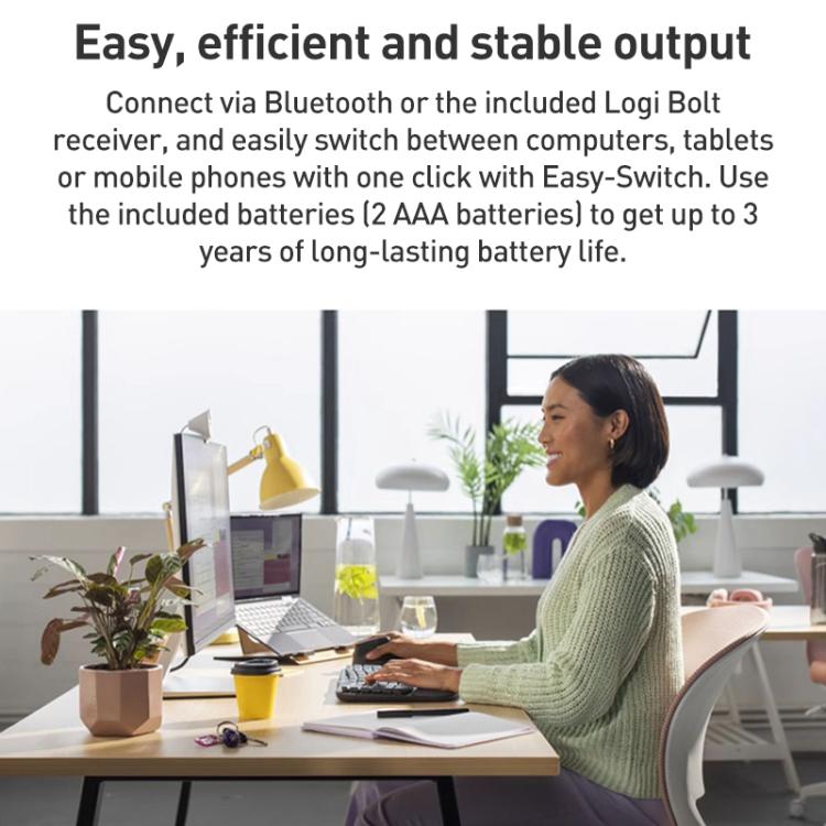 Logitech WAVE KEYS Wireless Ergonomic Keyboard(Pink) - Wireless Keyboard by Logitech | Online Shopping UK | buy2fix