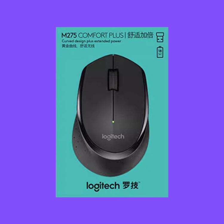 Logitech M275 1000dpi 2.4GHz Wireless Mouse with USB(Black) - Wireless Mice by Logitech | Online Shopping UK | buy2fix