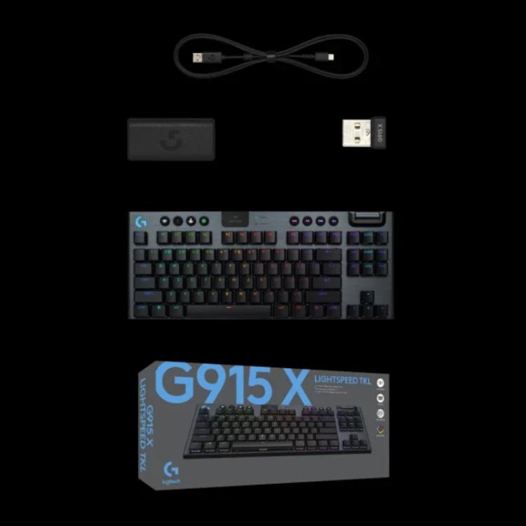 Logitech G915 X LIGHTSPEED TKL Low Profile Gaming Keyboard(Black Tactile) - Wireless Keyboard by Logitech | Online Shopping UK | buy2fix