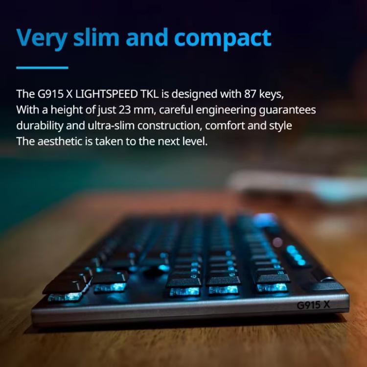Logitech G915 X LIGHTSPEED TKL Low Profile Gaming Keyboard(Black Linear) - Wireless Keyboard by Logitech | Online Shopping UK | buy2fix