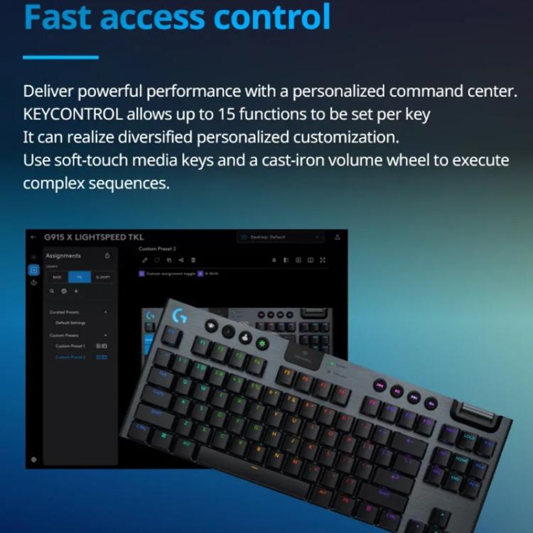 Logitech G915 X LIGHTSPEED TKL Low Profile Gaming Keyboard(White Tactile) - Wireless Keyboard by Logitech | Online Shopping UK | buy2fix