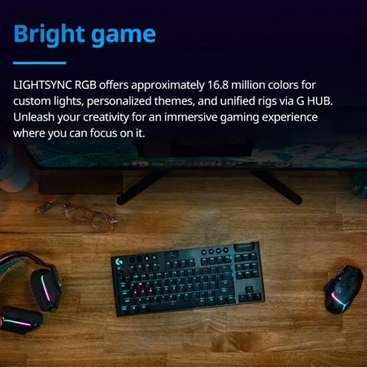 Logitech G915 X LIGHTSPEED TKL Low Profile Gaming Keyboard(Black Linear) - Wireless Keyboard by Logitech | Online Shopping UK | buy2fix