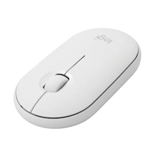 Logitech PEBBLE M350 1000DPI Ultra-Thin Dual-Mode Wireless Bluetooth Mouse(White) - Wireless Mice by Logitech | Online Shopping UK | buy2fix
