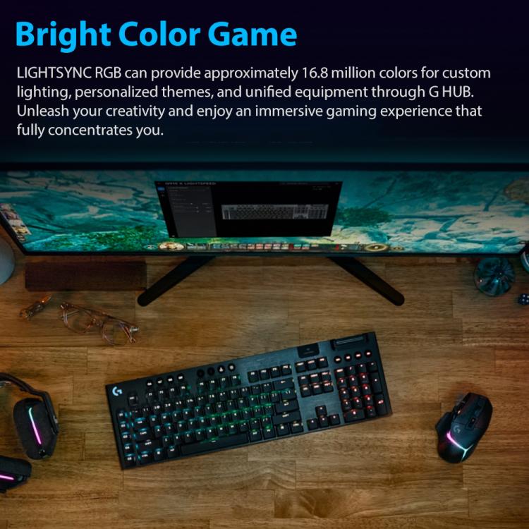 Logitech G915 X LIGHTSPEED Wireless Low Profile Gaming Keyboard(Black Linear) - Wireless Keyboard by Logitech | Online Shopping UK | buy2fix