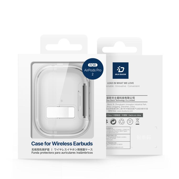 For AirPods Pro 2 DUX DUCIS PECR Series Holder & Security Lock Earphone Case(Transparent) - For AirPods Pro 2 by DUX DUCIS | Online Shopping UK | buy2fix