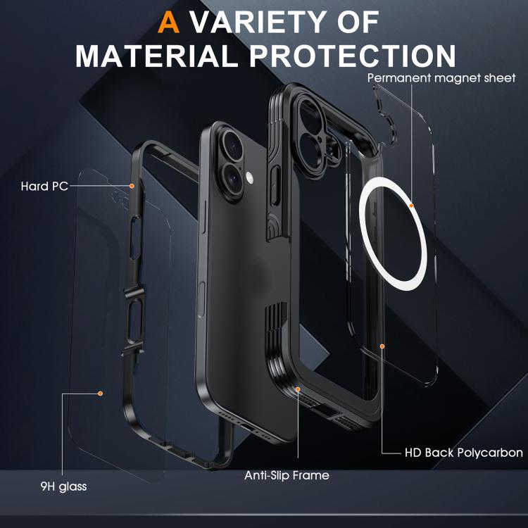 For iPhone 17 RedPepper Tempered Glass MagSafe Phone Case(Black) - iPhone 17 Cases by RedPepper | Online Shopping UK | buy2fix