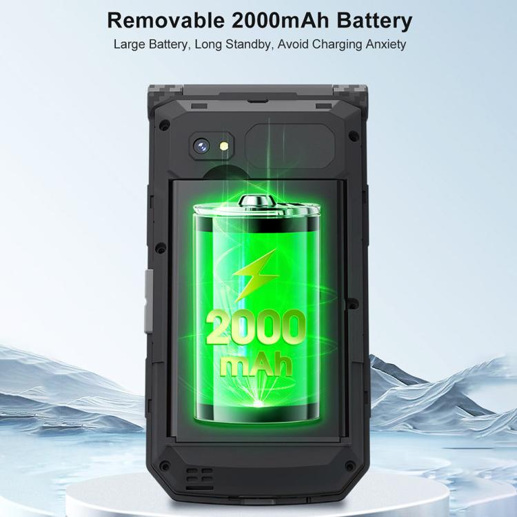 UNIWA X29 Keypad Flip Rugged Phone, 2.8 inch + 1.77 inch Double Screen, MT6261D, Network: 2G, Plug:EU Plug(Black Green) - UNIWA by UNIWA | Online Shopping UK | buy2fix