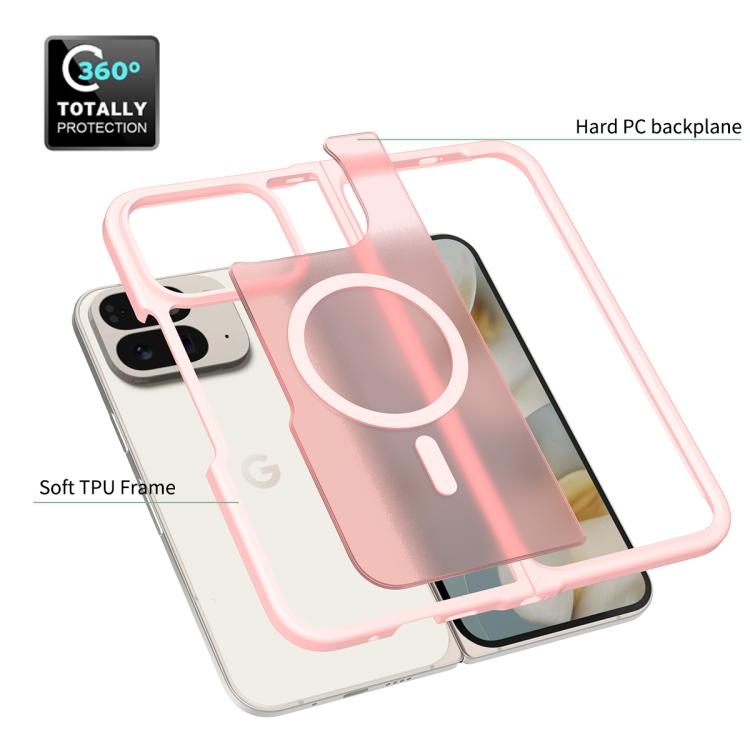 For Google Pixel 10 Pro Fold Skin Feel TPU Hybrid PC MagSafe Phone Case(Pink) - Google Cases by buy2fix | Online Shopping UK | buy2fix