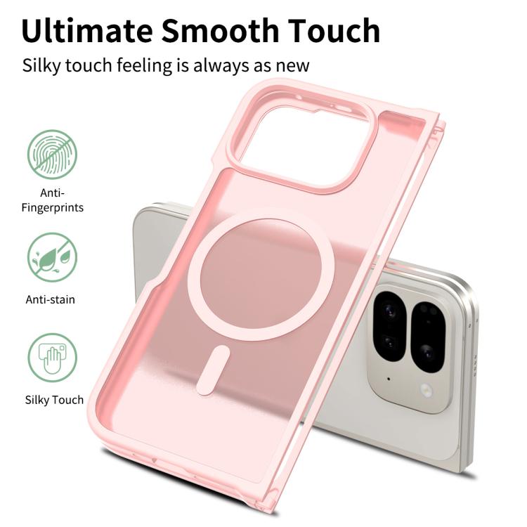 For Google Pixel 10 Pro Fold Skin Feel TPU Hybrid PC MagSafe Phone Case(Pink) - Google Cases by buy2fix | Online Shopping UK | buy2fix