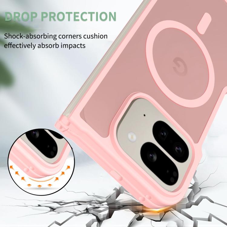 For Google Pixel 10 Pro Fold Skin Feel TPU Hybrid PC MagSafe Phone Case(Pink) - Google Cases by buy2fix | Online Shopping UK | buy2fix