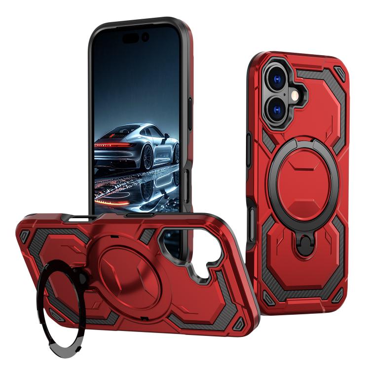 For iPhone 17 Cooling MagSafe Holder Phone Case(Red) - iPhone 17 Cases by buy2fix | Online Shopping UK | buy2fix