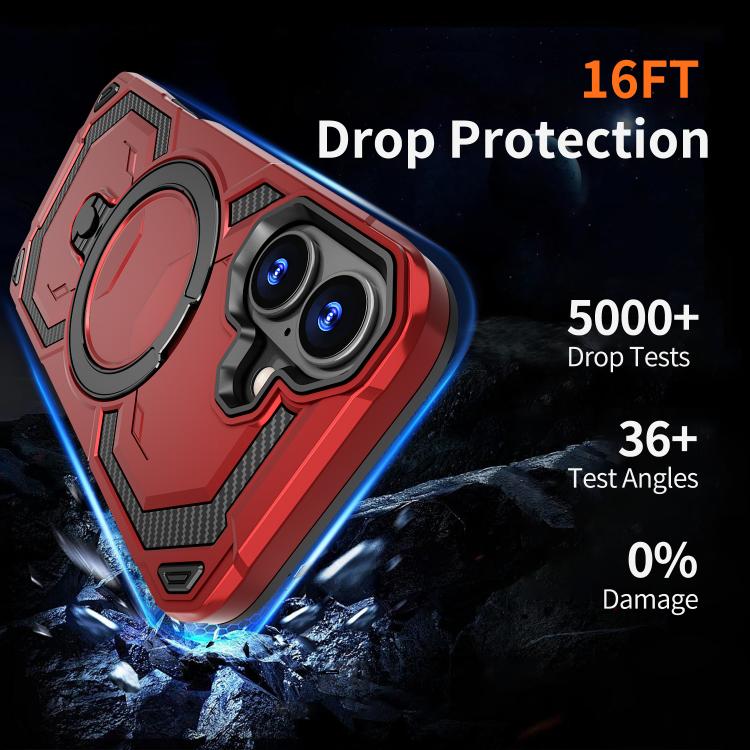 For iPhone 17 Cooling MagSafe Holder Phone Case(Red) - iPhone 17 Cases by buy2fix | Online Shopping UK | buy2fix