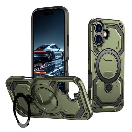 For iPhone 17 Cooling MagSafe Holder Phone Case(Green) - iPhone 17 Cases by buy2fix | Online Shopping UK | buy2fix