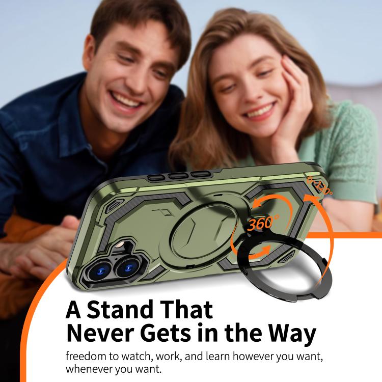 For iPhone 17 Cooling MagSafe Holder Phone Case(Green) - iPhone 17 Cases by buy2fix | Online Shopping UK | buy2fix