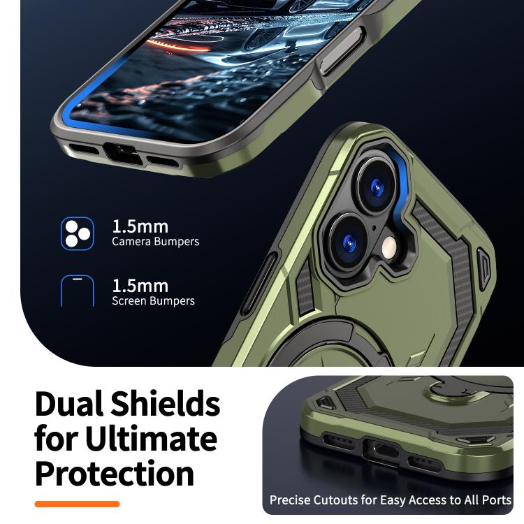 For iPhone 17 Cooling MagSafe Holder Phone Case(Green) - iPhone 17 Cases by buy2fix | Online Shopping UK | buy2fix